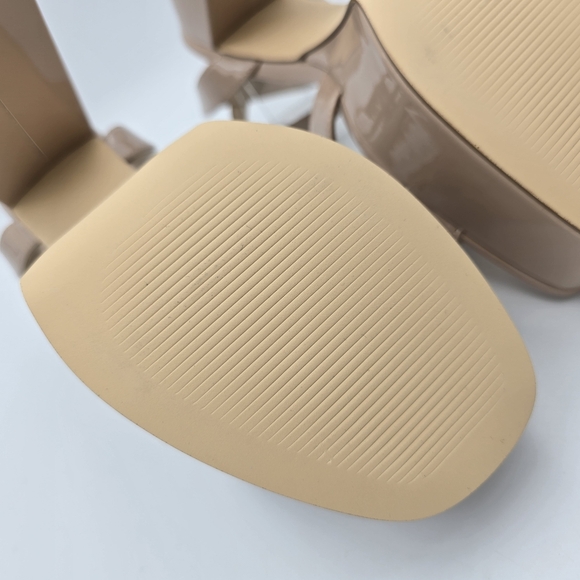 Nine West Joya3 Block Heel Ankle Strap Sandals, Nude, like-new, Size 9M - Picture 14 of 16